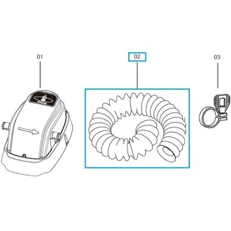 Tuyau de raccordement pour réchauffage de piscine Flowclear™ Bestway® (blanc / Ø 32 mm / 100 cm)