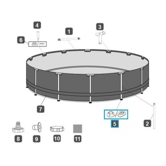 Support de pied pour piscines Steel Pro MAX™ Bestway® 549 x 122 cm Support de pied pour piscines Steel Pro MAX™ Bestway® 549 x 122 cm