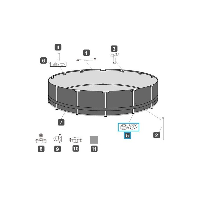 Support de pied pour piscines Steel Pro MAX™ Bestway® 549 x 122 cm Support de pied pour piscines Steel Pro MAX™ Bestway® 549 x 122 cm