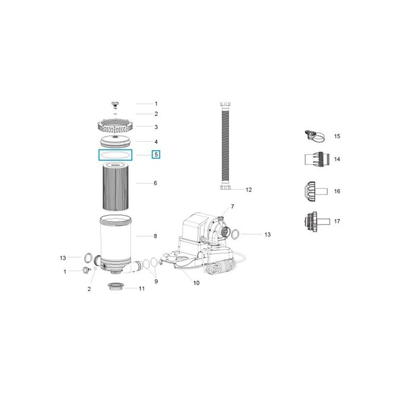 Joint torique de couvercle pour pompe de filtration Flowclear™ Bestway® (58391) Joint torique de couvercle pour pompe de filtration Flowclear™ Bestway® (58391)