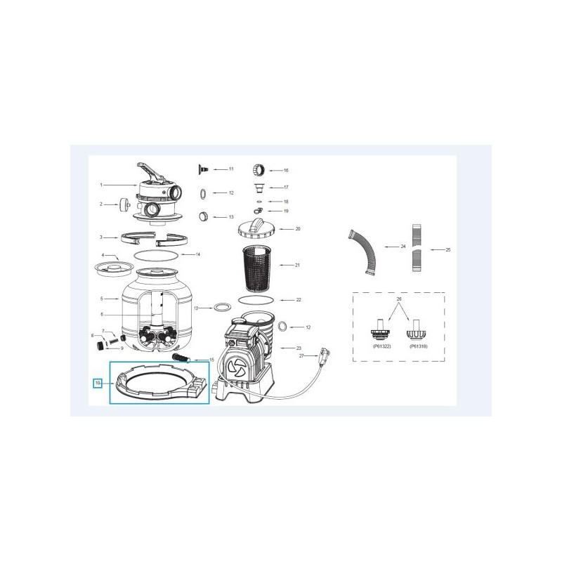 Socle de cuve pour filtre à sable Flowclear™ Bestway (58499)