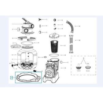 Socle de cuve pour les systèmes de filtre à sable Flowclear™ Bestway® (58486, 58497) EU