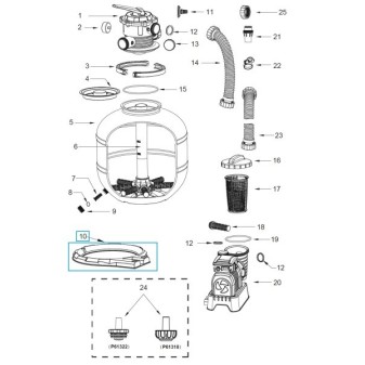 Socle de cuve pour filtre à sable Flowclear (58499 | GS)