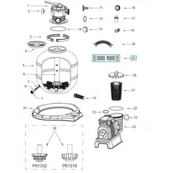 Tuyau pour systèmes de filtre à sable Flowclear™ Bestway® (58499, 58497, 58486 | sauf GS), 300 cm, Ø 38 mm