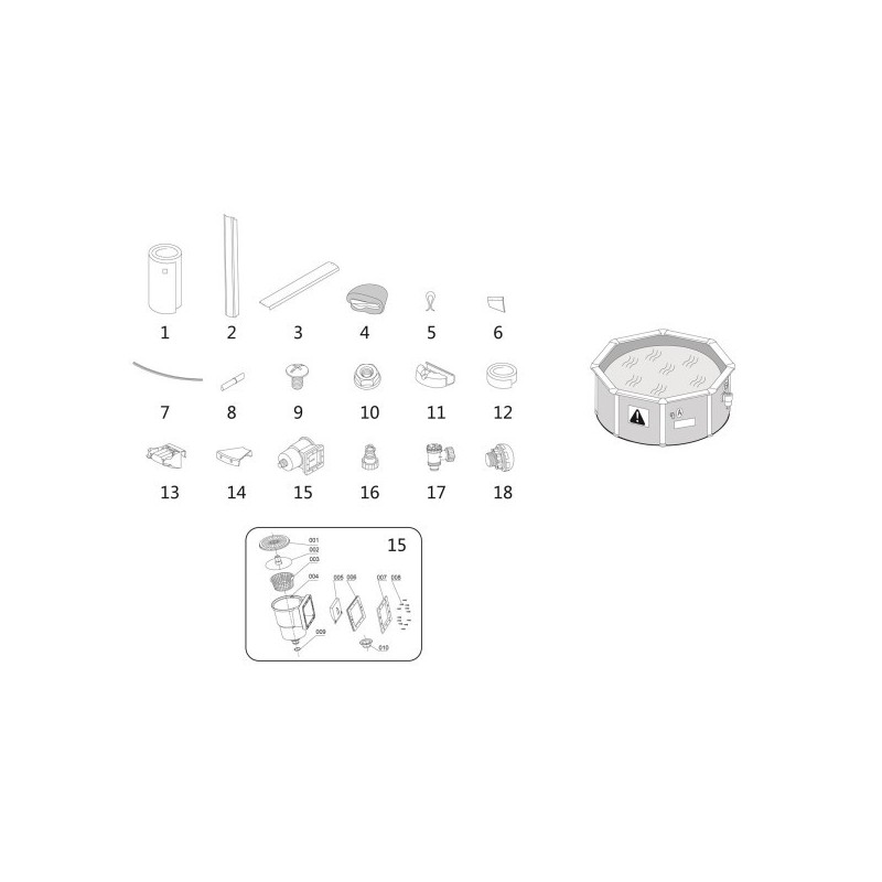 Bâche pour piscine Hydrium™ Bestway® ronde 3.00 m