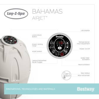 Spa gonflable rond Bahamas AirJet pour 2 à 4 personnes