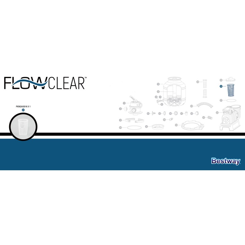 Panier pour filtration à sable Flowclear™ Bestway® (sauf 2 006 l/h) Panier pour filtration à sable Flowclear™ Bestway® (sauf 2 006 l/h)