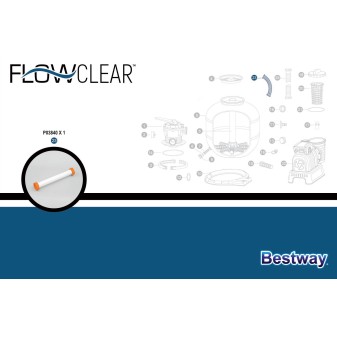 Tuyau d'interconnexion avec écrous pour filtres à sable Flowclear - raccord  36 mm