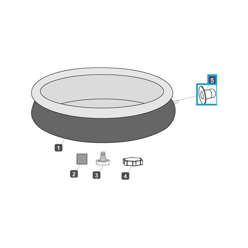 Bouchon d’arrêt pour piscine Bestway® (sauf Hydrium™), tuyau de 32 mm