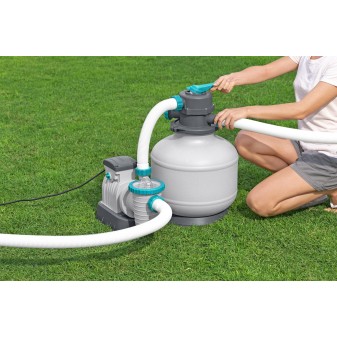 Pompe de filtration à sable 6 056 litres pour piscine hors sol
