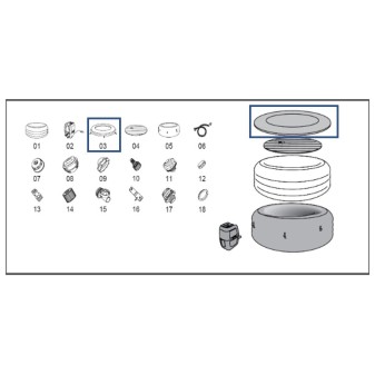 Enveloppe de couverture Lay-Z-Spa® Vegas AirJet™ Bestway® 1.96 m x 61 cm