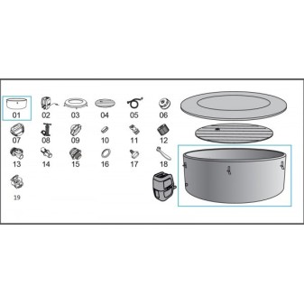 Liner de remplacement pour Lay-Z Spa® Vancouver Airjet Plus™ Bestway® 1.55 m x 60 cm