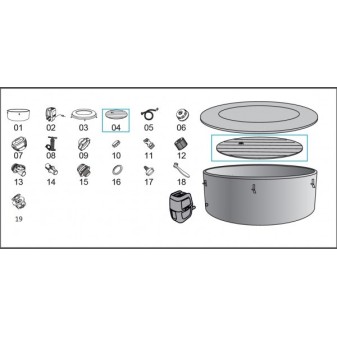 Couverture gonflable pour Lay-Z Spa 155 x 60 cm