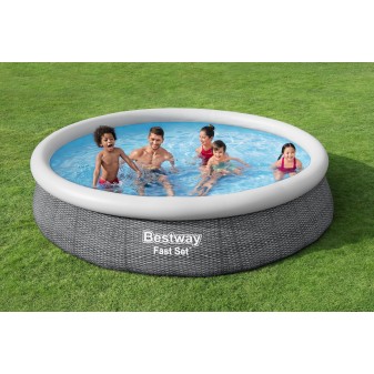 Piscine autoportante Fast Set ronde rotin 366 x 76 cm