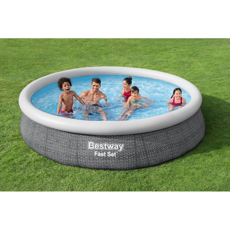 Piscine autoportante Fast Set ronde rotin 366 x 76 cm