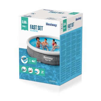 Piscine autoportante Fast Set ronde rotin 366 x 76 cm
