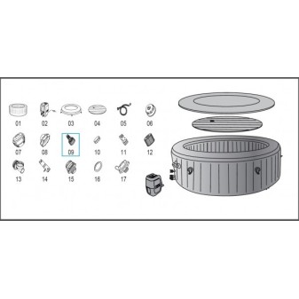 Adaptateur de vidange pour Lay-Z Spa gonflable (à partir de 2021|sauf DropStitch)
