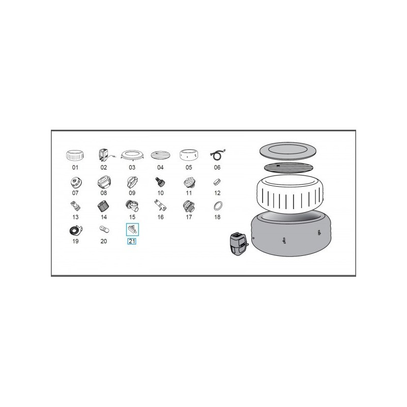 Transformateur pour Ruban led de Lay Z spa™ Bestway® - Europe