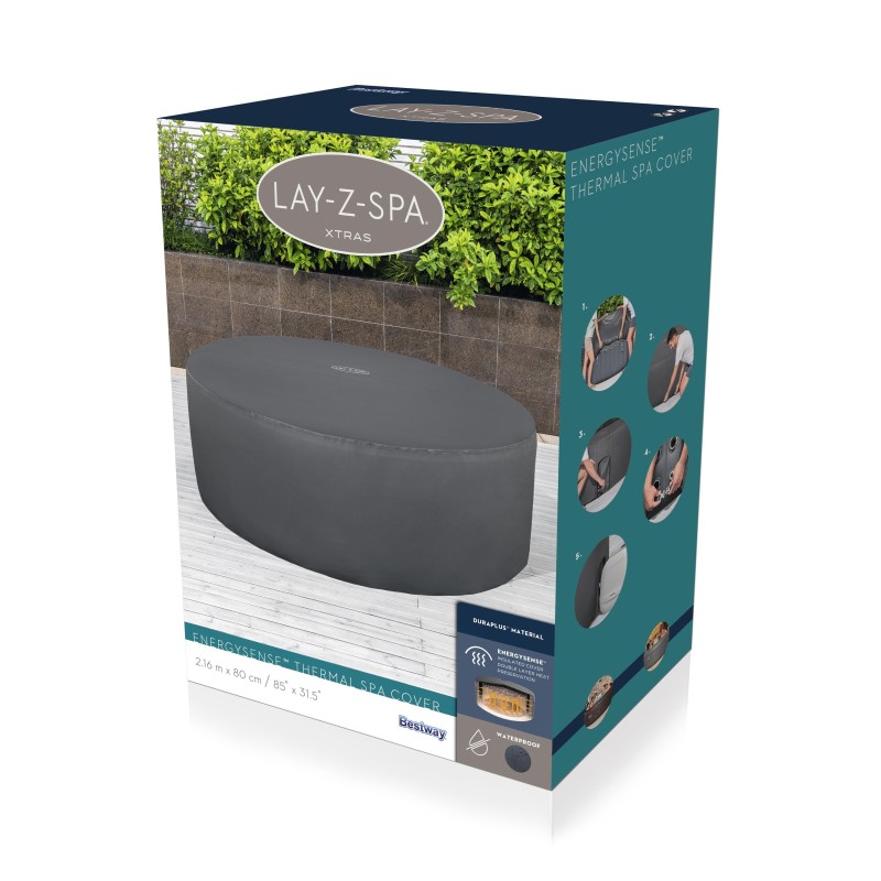 Couverture thermique Energysense pour spas ronds 216 x 80cm Couverture thermique Energysense pour spas ronds 216 x 80cm