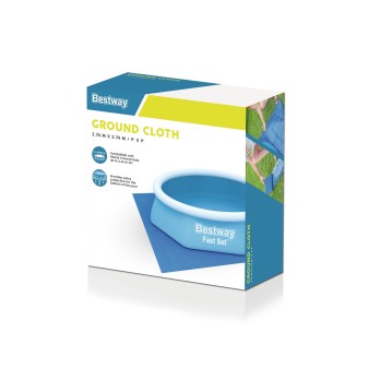 Tapis de sol carré 274 x 274 cm pour piscine hors-sol 244 x 244 cm