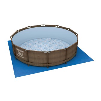 Tapis de sol carré 396 x 396 cm pour piscine hors-sol 366 cm