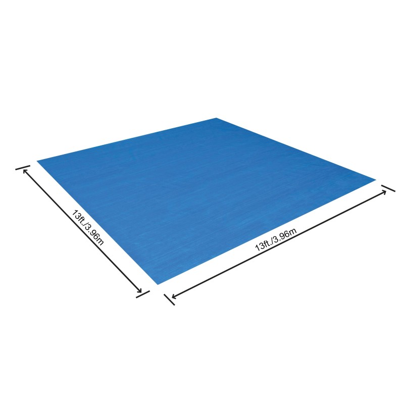 Tapis de sol carré 396x396cm pour piscine hors sol diamètre max 366 cm