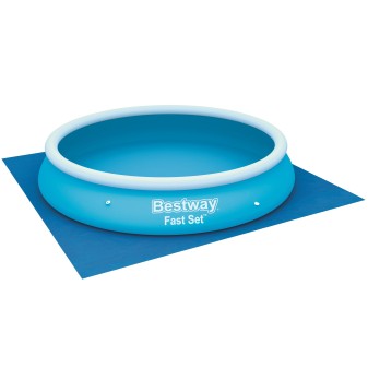 Tapis de sol carré 396x396cm pour piscine hors sol diamètre max 366 cm