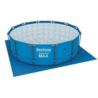 Tapis de sol carré 396x396cm pour piscine hors sol diamètre max 366 cm