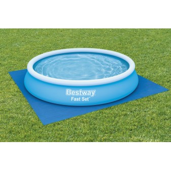 Tapis de sol carré 396x396cm pour piscine hors sol diamètre max 366 cm