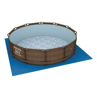 Tapis de sol carré 396x396cm pour piscine hors sol diamètre max 366 cm