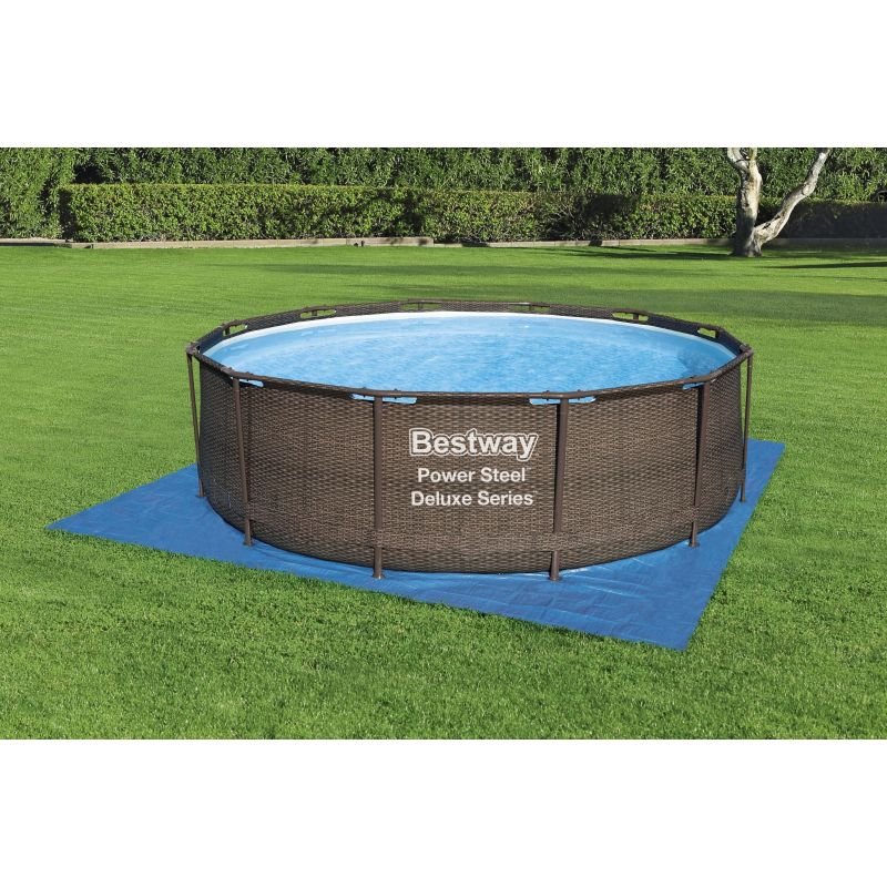 Tapis De Sol Imperméable Pour Piscine Gonflable - Taille Variable (ex: 3x5 M), En Polyéthylène, Antidérapant Et Protecteur