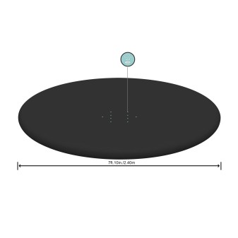 Bâche 4 saisons ronde 240cm pour piscine hors sol Fast Set Ø 244 cm