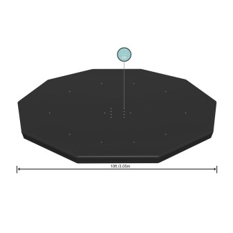 Bâche 4 saisons ronde 305cm pour piscine hors sol Steel Pro Ø 305 cm