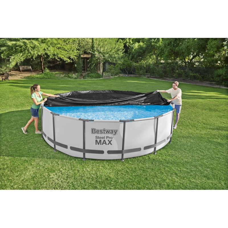 Bâche 4 saisons ronde 470 cm pour piscine hors sol diamètre 457 cm