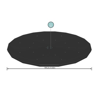 Bâche 4 saisons ronde 555 cm pour piscine hors sol ronde Ø 549 cm