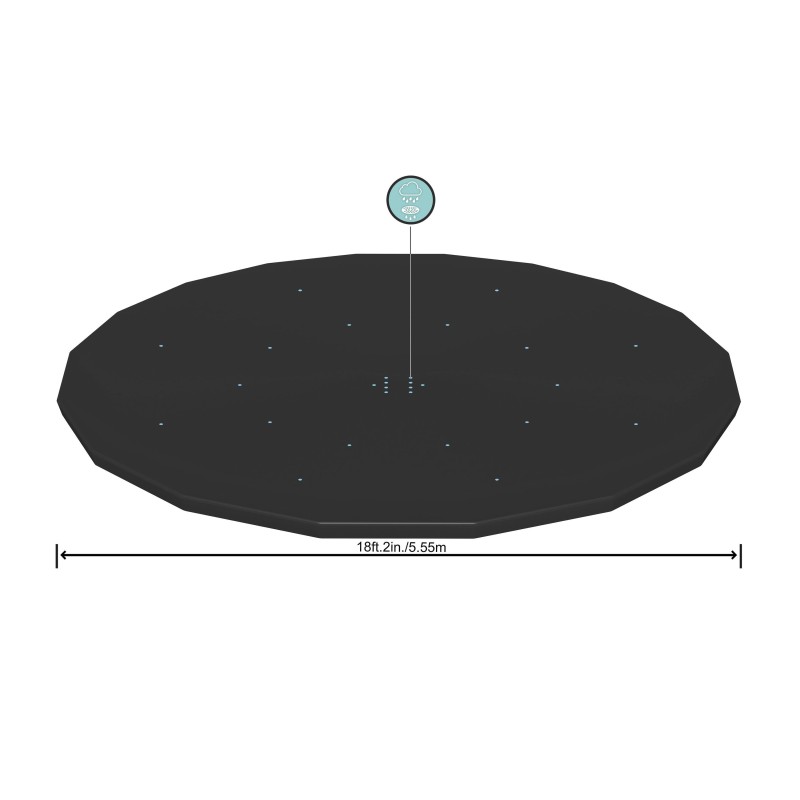 Bâche 4 saisons ronde 555 cm pour piscine hors sol ronde Ø 549 cm