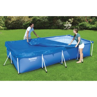 Bâche 4 saisons rectangle 410 x 226 cm pour piscine Steel Pro  400 x 211 cm