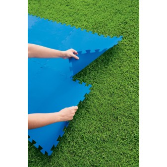 Lot de 9 tapis de sol 50 x 50 cm - bleu