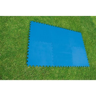 Lot de 9 tapis de protection 50 x 50 cm - bleu