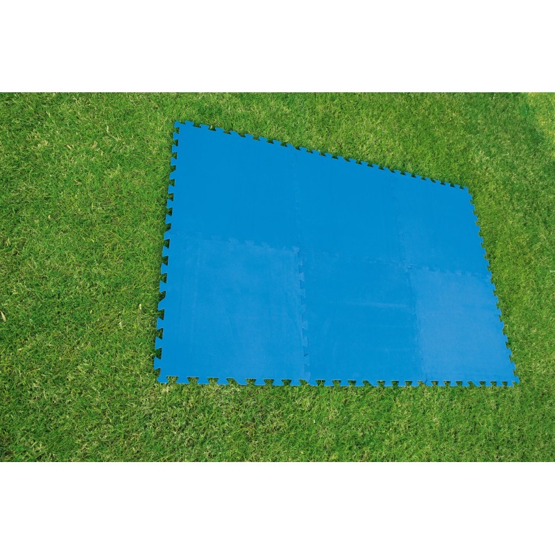 Lot de 9 tapis de protection 50 x 50 cm - bleu
