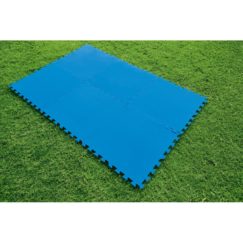 Lot de 9 tapis de protection 50 x 50 cm - bleu