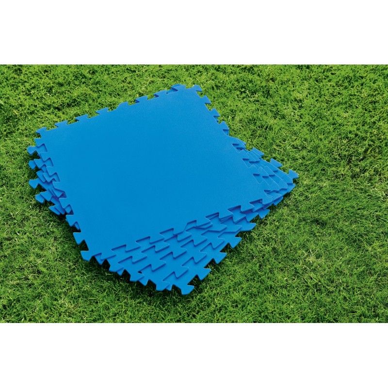 Lot de 9 tapis de protection 50 x 50 cm - bleu