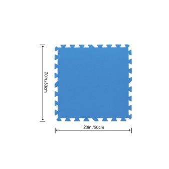 Lot de 9 tapis de protection 50 x 50 cm - bleu
