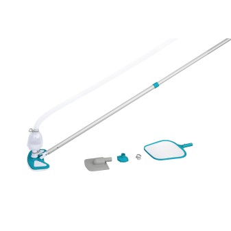 Kit de nettoyage piscine AquaClean avec aspirateur et épuisette Kit de nettoyage piscine AquaClean avec aspirateur et épuisette