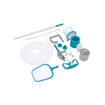 Kit entretien piscine Deluxe avec skimmer, aspirateur et épuisette