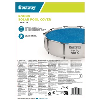 Bâche à bulles ronde Ø 289 cm pour piscine hors sol Ø 305 cm