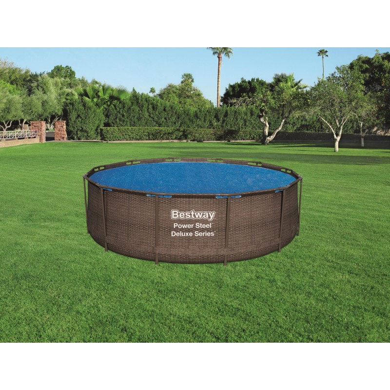 Bâche à bulles ronde Ø 356cm piscine hors sol ronde Ø 366cm ou 396cm