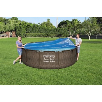 Bâche à bulles ronde Ø 356cm piscine hors sol ronde Ø 366cm ou 396cm