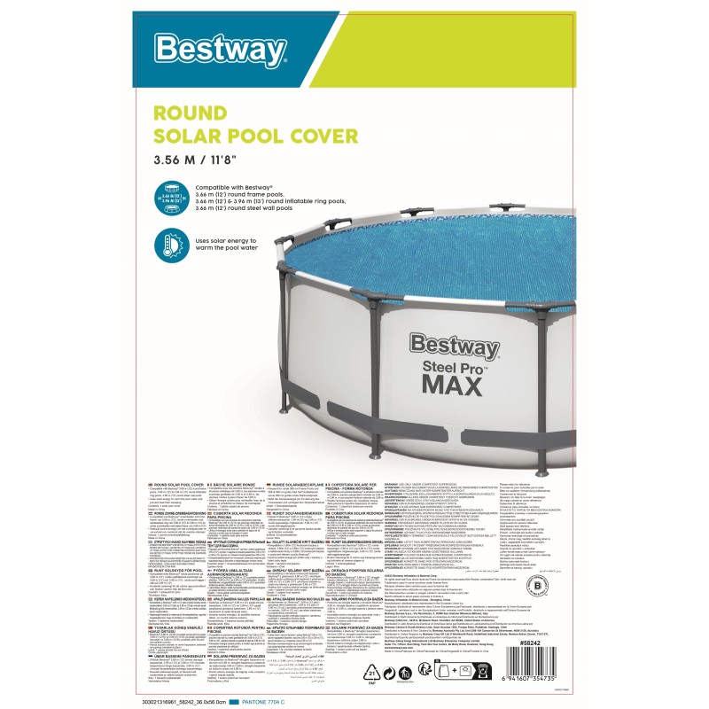 Bâche à bulles ronde 356cm piscine hors sol Ø 366cm ou 396cm Bâche à bulles ronde 356cm piscine hors sol Ø 366cm ou 396cm