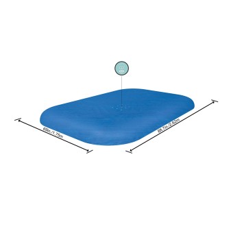 Bâche 4 saisons rectangle 295x220 cm pour piscine hors sol 262x175cm